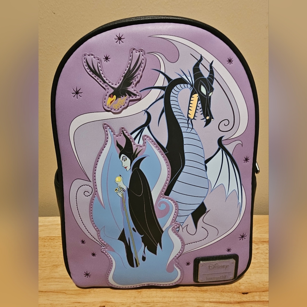 NWT Loungefly Disney Sleeping Beauty Maleficent Transformation Mini Backpack